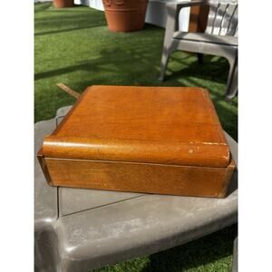 VERY RARE Strømmen Bruk Hamar MCM VINTAGE Wood Craft Chest SEWING BOX